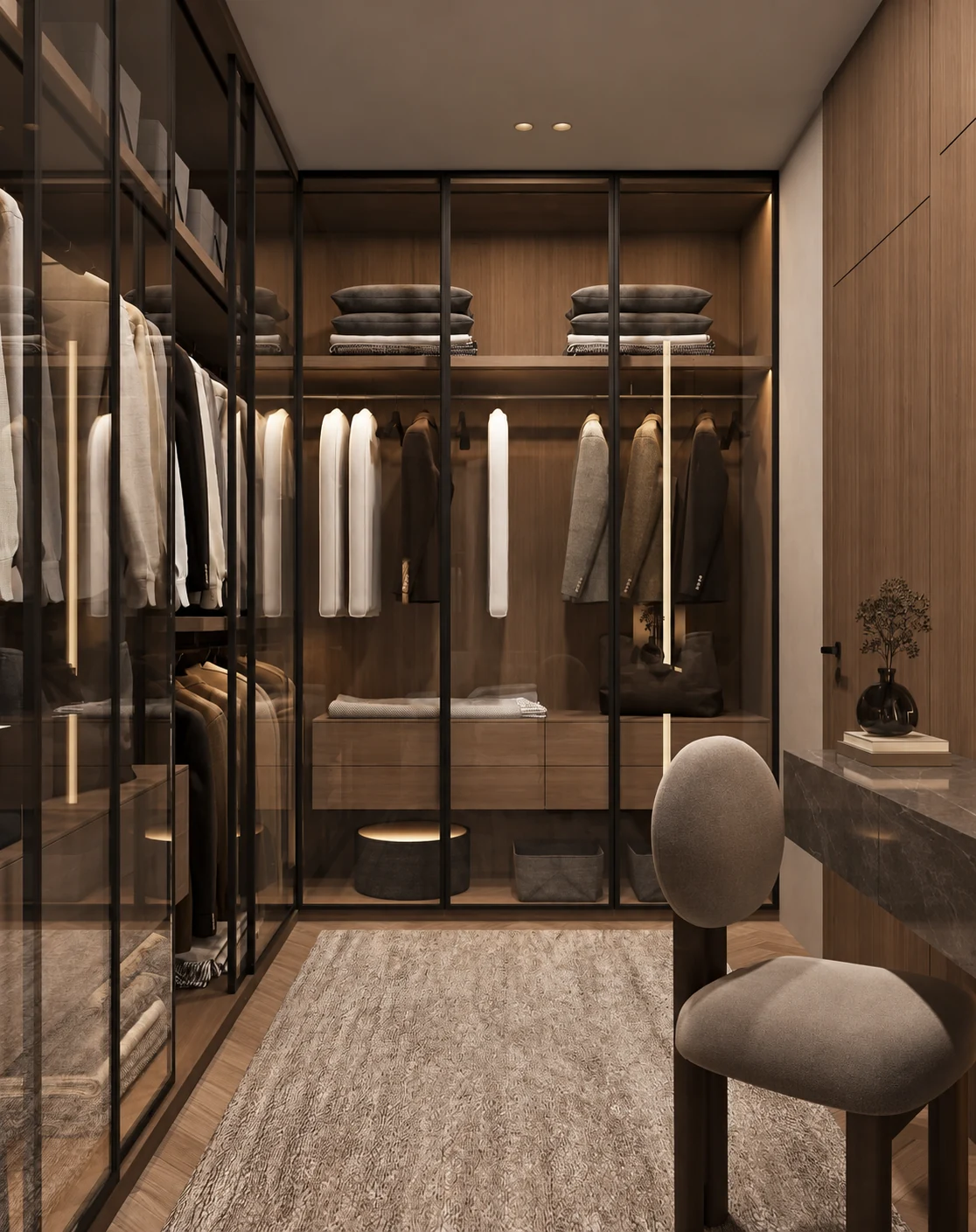 Villa Céline — Dressing · Perspective & coiffeuse