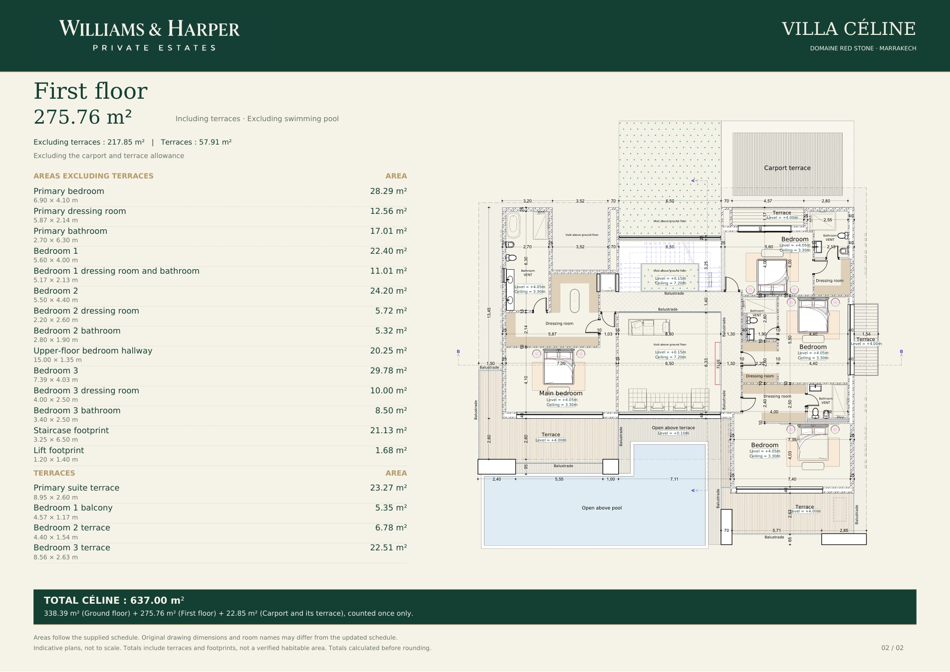 First floor · 275.76 m²
