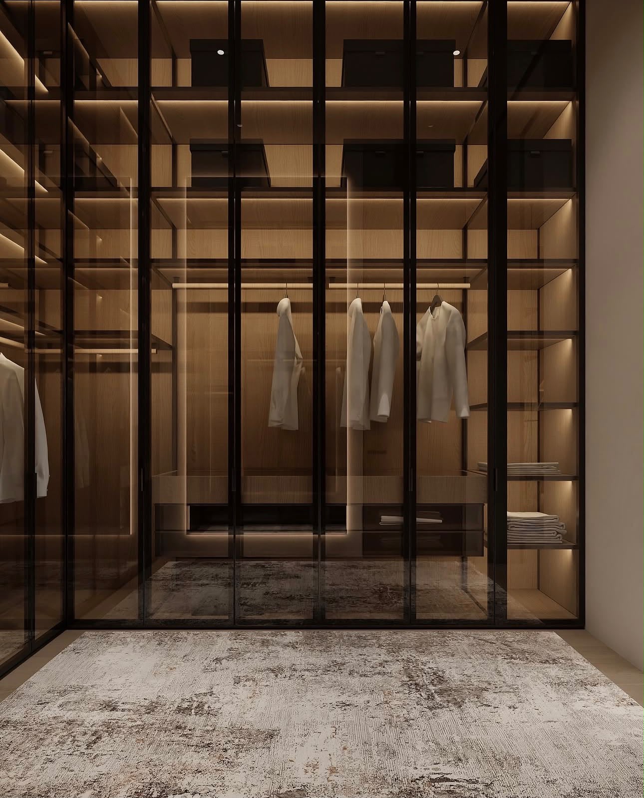 Villa Chloé — Dressing · Rangements vitrés