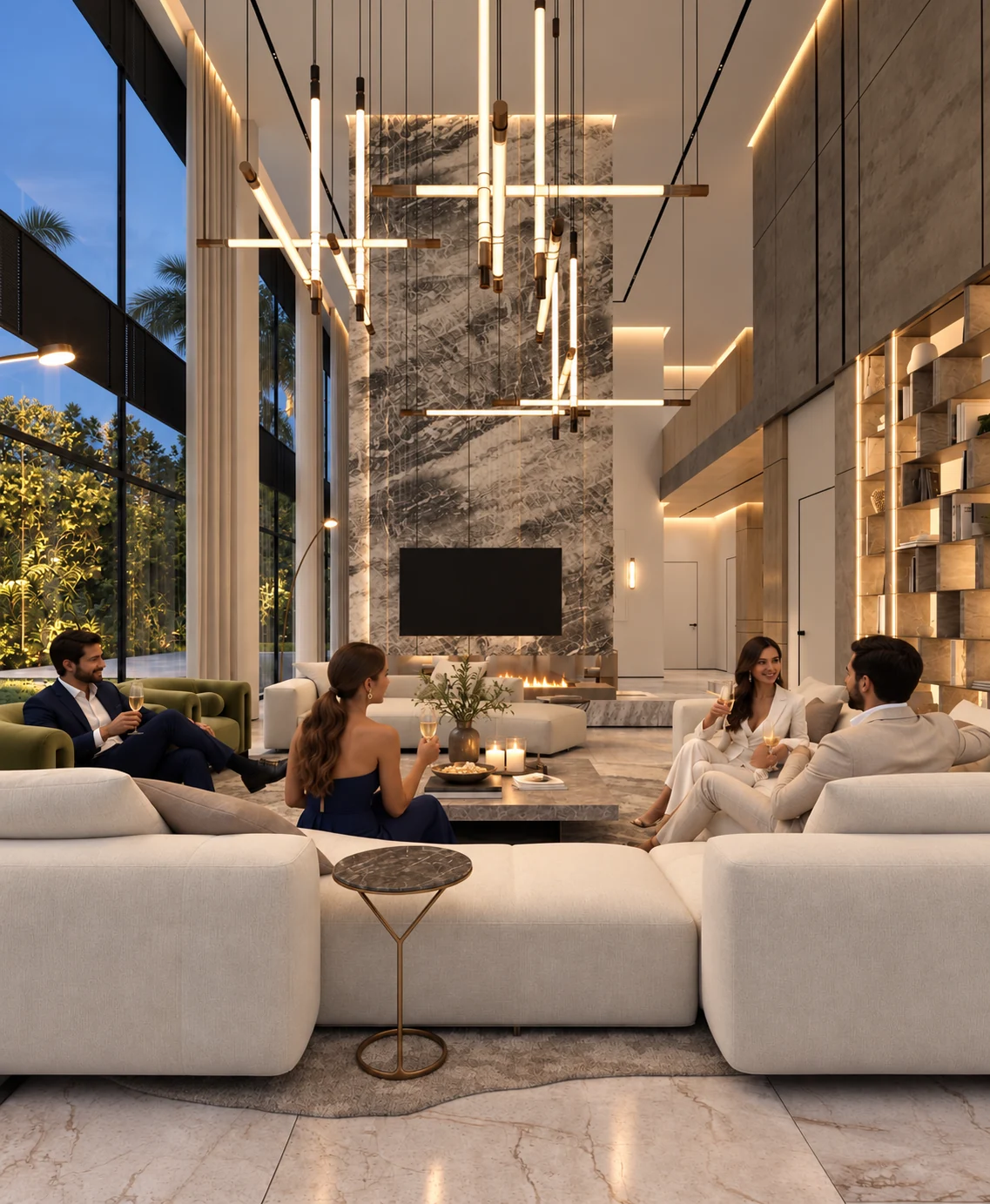 Villa Chloé — Salon · Volumes & lumière