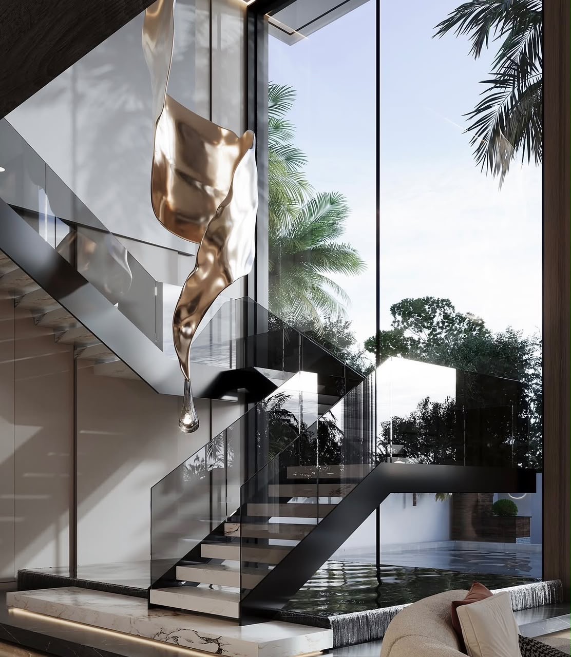 Villa Margaux — Glas, water en traplijnen