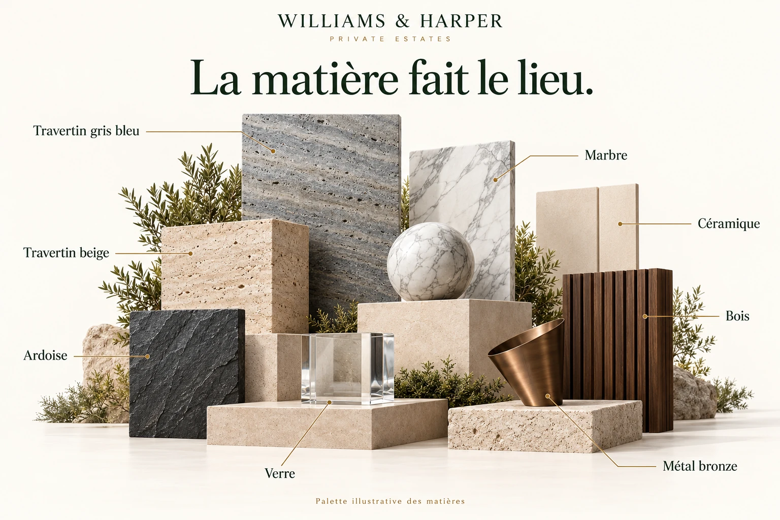 La palette des matières · Williams & Harper